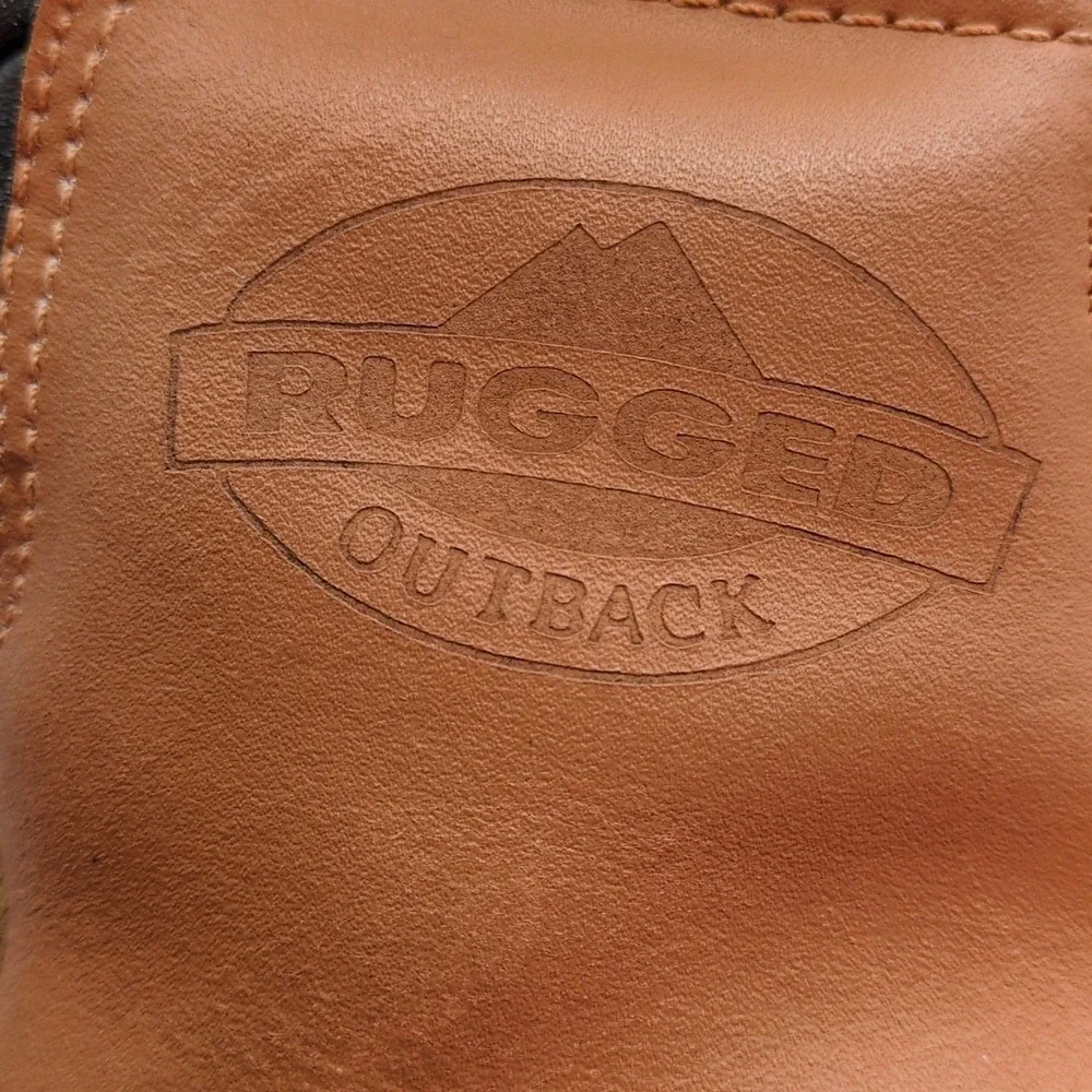 Rugged Outback Boots Mens Brown 8 Leather Rubber Duck‎ Shoes Insulated Warm Work